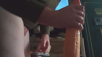 Toby the Crossdresser gets anal fucked by dildo