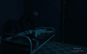 Chained Hitachi Pussy Destruction Dyanna Gushes Bound Night Orgasms