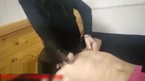 Chinese Femdom Facesitting, Trampling and Whipping 4