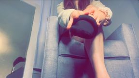 Sultry Thigh High Sock Removal