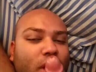 indian bald guy blowjob and cum swallow