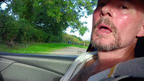 Big Uncut Cock Cruising Car Park Close up Cum, Friend Watches and Films