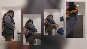 Farting Peeing And Spitting In The Stinky Dirty Public Bathroom