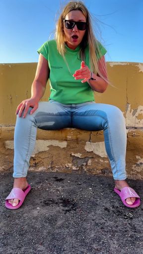 Peeing My Jeans While Walking Outside