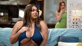 ”Big tits Ebony female perved on by her MILF neighbor Siri Dahl”