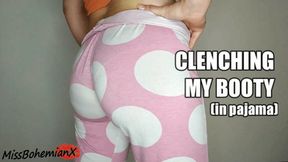 Clenching My Buttocks Individually - Flexing my Booty in Pajama - WMV