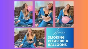 Ksenia: Smoking Pleasure and Balloons