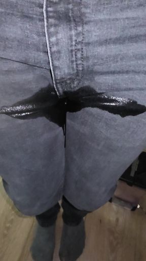 Black jeans flooding