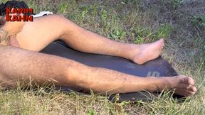 Huge Arab Alpha Brought His Big Feet, Big Cock and Balls Full to the Max