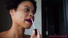 Perfect Lipstick Ignore- Goddess Rosie Reed Ignores You While Putting on Lipstick to Make You Weak- Lipstick Fetish Ignore-stand