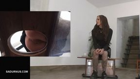 Mistress Cleo smokes and pees on the toliett box Pictures in pictures mp4