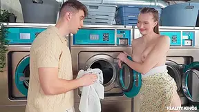 Stacy Cruzs Sneaky Laundromat Fuck