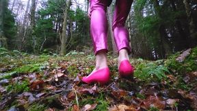 Muddy Forest Walk In Pink Heels (mkv)