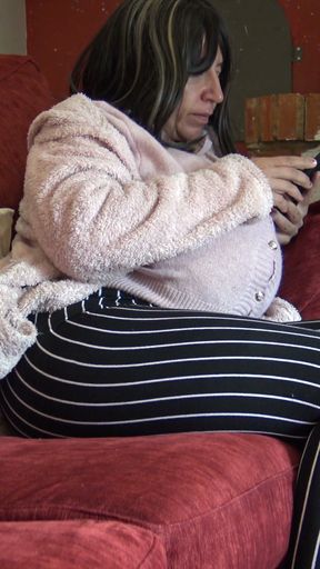 pregnant Turkish stepmother is SHOCKED. I flash my big cock in front of her.   Clip 2
