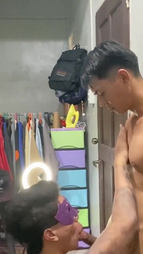 Sucking Jak Malik's big dick and got chocked   Clip 1