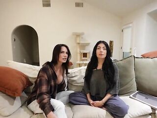 Caught BIG TITTY latina step sis and her lascivious bff watching their OWN SEX TAPE - Cami Stella x Ivy Ireland