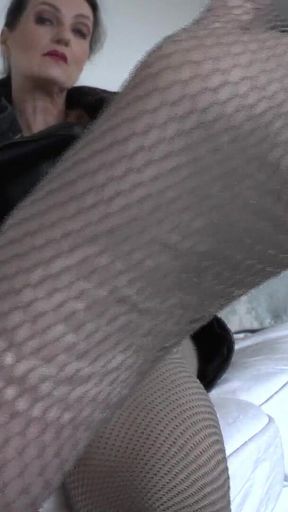 Sniffing Time! Now You May Smell My Fishnet-stockinged Feet! Lady Victoria Valente