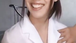 Japanese busty nurse in uniform amazing sex