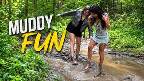 Aliona & Lia’s Summer Forest Walk Turns Into a Muddy Adventure