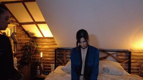 Slutty brunette loves to dominate using strap-on