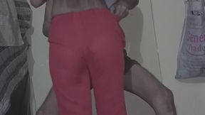 Indian women fucked against the wall hard in taking arms by her lover