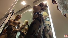 Public Upskirt Tease in the Fitting Room – Risky Flash from Every Angle
