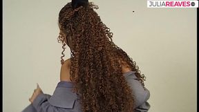 Horny girl moans as she finger fucks her shaved pussy