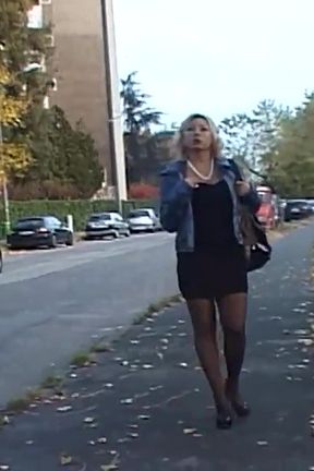 Breathtaking Blonde MILF in Sexy Black Stockings Hard Fucked