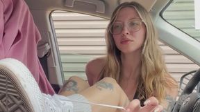 Smelly Shoe & Sock Removal Car JOI with Humiliation