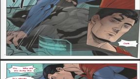 Superman x Batman yaoi cartoon destroyed by Batmans thick cock