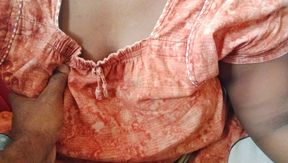 Tamil beautiful hot desi wife&#039;s big boobs caught and fucked by husband in the morning