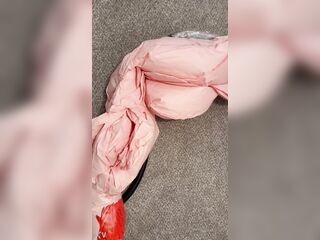 Pumping up a big blow up doll