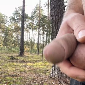 Quick piss in forest