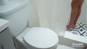 Step Mom caught Step Son jerking off and helps to cum quick on her pussy while her Husband is home