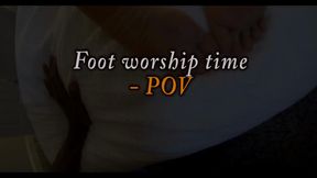Foot worship time- POV