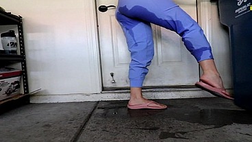 Nurse Sushii Xhyvette totally pissing her uniform scrubs