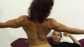 ”Retro stepmom gives passionate blowjob before riding rough”