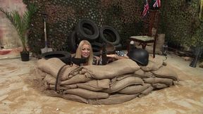 kaia kane and cindy behr share a soldier s fresh cum load