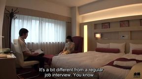 Pale Japanese MILF sheds for hubby and JAV debut