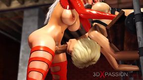 Super fuck machine. Hot shemale fucks hard a sexy woman in restraints