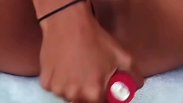 Mya Mason Masturbates Outdoors with Dildo
