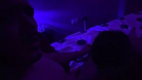 In the dark everything is more pleasurable, muscular guy sucks my cock