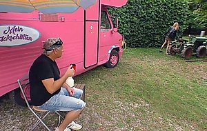 Happy Outdoor German Campers