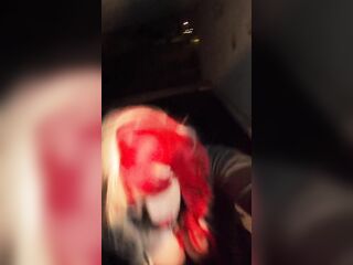 Masturbating in a public washhouse