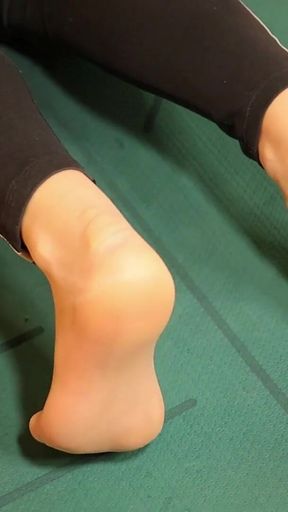 Sneaker Tease in Sheer Nylons
