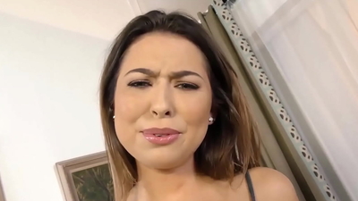 Brunette Girl Cum Covered After An Intense Handjob