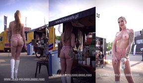 Polish girl showing her tits in PUBLIC on erochain 2024
