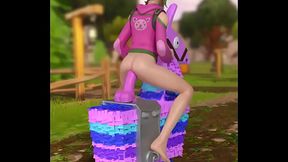 Fortnite zoey ridding a llama