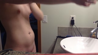 ROOMMATE getting dressed after shower! See profile 4 more