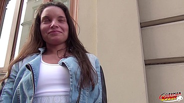 GERMAN SCOUT - GEILES TEEN ANITA B WIRD BEI CASTING IN DEN ARSCH GEFICKT